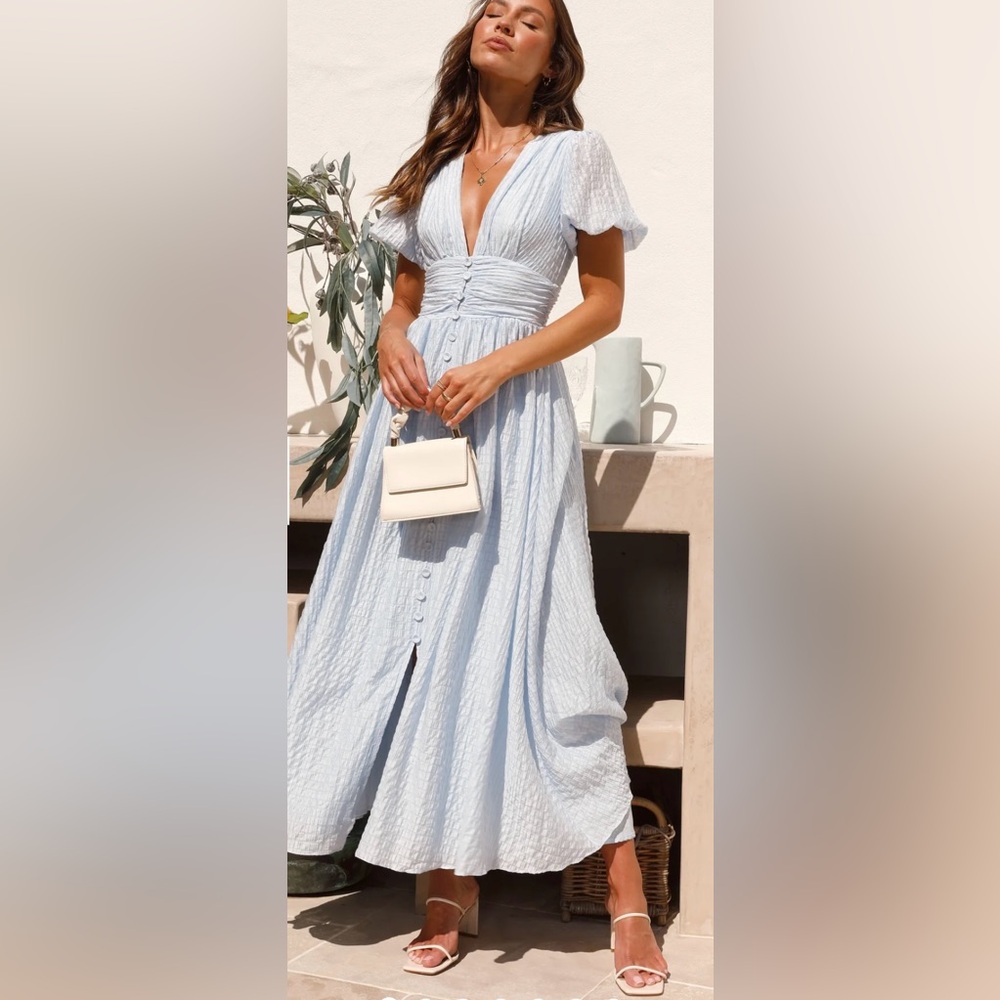 Blue midi dress